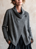 Women's Vintage Ribbed Knit Single-Button Cardigan ZMZ2229I3SWL