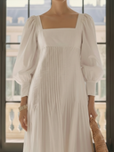 Women's Minimalist Old-Money Style Pure Cotton Long-sleeved Maxi Dress ZMZ1025B7K