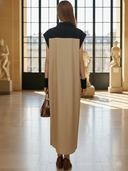 Women's Minimalist Commuter Sleeveless Cotton Loose Maxi Dress ZMZ2453B2K