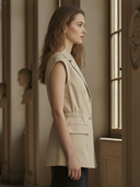 Women's Minimalist Cotton-blend Commuter Vest ZMZ2711A3K