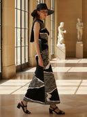 Women's High-end Old-money Style Knitted Slim-fit Sleeveless Maxi Dress ZMZ2544B1K