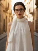 Women's Italian-style Romantic Cotton And Linen Blend Sleeveless Maxi Dress ZMZ2607A7K