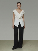 Women's French-style Elegant Tencel Blend T-shirt And Pants Set ZMZ2915A2K