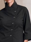 Women's Vintage-Style Casual Twill Stand Collar And Asymmetric Front Closure Jacket ZMZ2146H4ZYY