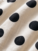 Women's Stylish Cotton-Linen Polka-Dot Long-Sleeve Shirt ZMZ1028G5SWL
