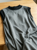 Women's Street-Style Casual Grey Stretchy Sleeveless Loose-Fit Mini Dress ZMZ2081E1SWL