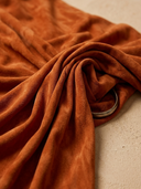 Women's American Retro Casual Stand Collar, Zipper, And Long Sleeves Faux Suede Midi Dress ZMZ1180H1ZYY