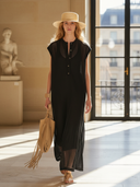 Women's Minimalist High-end Knit Sleeveless Loose-fitting Maxi Dress (includes An Inner Slip Dress) ZMZ1201B7K