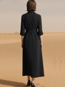 Women's Commuter-style Cupro Blend Maxi Dress ZMZ2071A7K