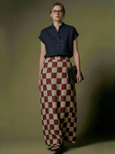 Women's Premium Old Money Style Tencel Blend Shirt And Skirt Set ZMZ2846A8K