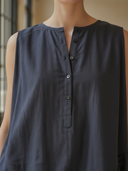 Women's French-style Elegant Tencel Blend Sleeveless Maxi Dress ZMZ3064A3K