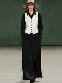 Women's American Retro Cotton Blend Vest And Cupro Blend Maxi Dress Set ZMZ3083A3K