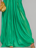 Women's Elegant Ruched Lantern-Sleeve Maxi Dress ZMZ2898D1XT