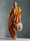 Women's Retro Loose-Fit Geometric Print Maxi Dress ZMZ2823D1XT