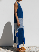 Women's Casual Retro Cotton-Linen Printed With Round Neck Sleeveless Maxi Dress ZMZ1257E8ZYY