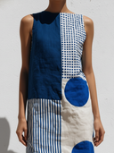 Women's Casual Retro Cotton-Linen Printed With Round Neck Sleeveless Maxi Dress ZMZ1257E8ZYY