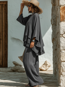 Women's Solid-Color Loose-Fit Cotton-Linen Wide-Leg Pants ZMZ0450F0XT