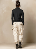 Women's Retro Casual Street Sports Cotton Long-Sleeved Top And Pants Set ZMZ1305E2ZJY