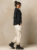 Women's Retro Casual Street Sports Cotton Long-Sleeved Top And Pants Set ZMZ1305E2ZJY