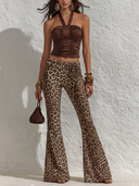Women's Fashion Leopard Print Trousers And Top Two-Piece Set ZMZ1947E1XT