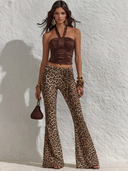 Women's Fashion Leopard Print Trousers And Top Two-Piece Set ZMZ1947E1XT