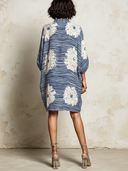 Women's Casual Striped Print Stand-Collar Mini Dress ZMZ2103E8XT