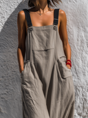 Women's Casual Loose Cotton Pocket Overalls ZMZ2164E2XT