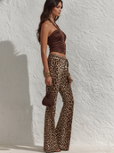 Women's Fashion Leopard Print Trousers And Top Two-Piece Set ZMZ1947E1XT