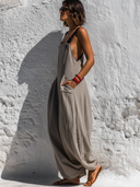 Women's Casual Loose Cotton Pocket Overalls ZMZ2164E2XT