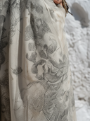 Women's Boho Floral Sketch Print Chiffon Sleeveless Shirt & Wide-Leg Pants Co-ord Set ZMZ2263E5YZH