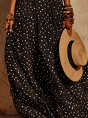 Women's Vacation-Style Chiffon Polka-Dot Halter Maxi Dress ZMZ2749E8XT