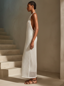 Women's Solid-Color Mesh Halter Vacation Maxi Dress ZMZ2702E3XT