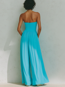 Women's Casual Strapless Solid-Color Wide-Leg Jumpsuit ZMZ2782E8XT