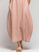 Women's Premium Minimalist Cotton-Linen  — Round Neck, Sleeveless, Loose-Fit Maxi Dress ZMZ2709E6ZYY