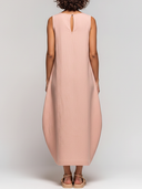 Women's Premium Minimalist Cotton-Linen  — Round Neck, Sleeveless, Loose-Fit Maxi Dress ZMZ2709E6ZYY