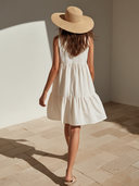 Women's Vacation Solid-Color Crew Neck Sleeveless Mini Dress ZMZ2732E3XT