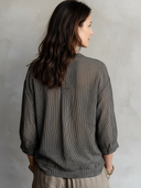 Women's Retro Casual Striped Three Quarter Sleeves Shirt  ZMZ2750E8ZJY