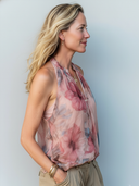 Women's Vintage Casual Chiffon Floral Sleeveless Shirt ZMZ2734E3ZJY