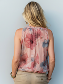 Women's Vintage Casual Chiffon Floral Sleeveless Shirt ZMZ2734E3ZJY