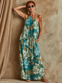 Women's Vacation Floral Print Sleeveless Maxi Dress ZMZ2948E7XT