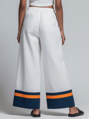 Women's Casual & Stylish Cotton, Elastic Waist, Multi-Color Paneled Cuffs Wide-Leg Pants ZMZ2848E7ZYY