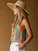 Women's Resort Vibrant Colorful Chiffon Camisole ZMZ2954E8SWL