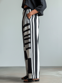 Women's Casual Retro Cotton-Linen Printed Loose Wide-Leg Pants ZMZ2896E4ZYY