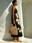 Women's Vacation-Style Printed Halter Maxi Dress ZMZ2918E3XT
