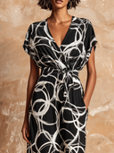 Women's Vacation Casual Printed V-neck Jumpsuit ZMZ0122F0XT
