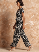 Women's Vacation Casual Printed V-neck Jumpsuit ZMZ0122F0XT