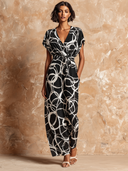 Women's Vacation Casual Printed V-neck Jumpsuit ZMZ0122F0XT