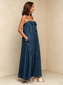 Women's Casual Solid-Color Loose-Fit Cotton Maxi Slip Dress ZMZ2980E1XT