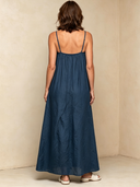 Women's Casual Solid-Color Loose-Fit Cotton Maxi Slip Dress ZMZ2980E1XT