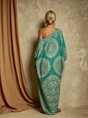 Women's Resort Print Off-Shoulder Loose Print Long Sleeve Maxi Dress ZMZ2983E8XT